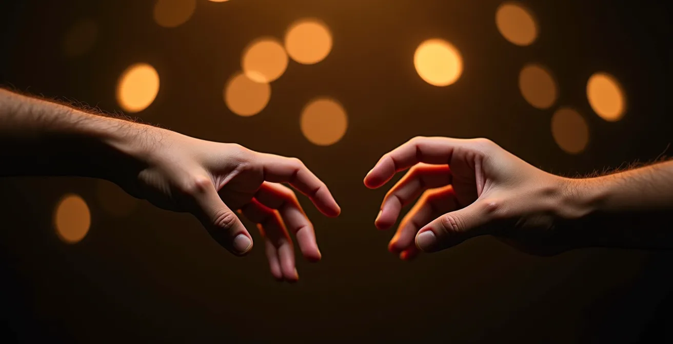 Gros plan sur des mains expressives en théâtre d'improvisation